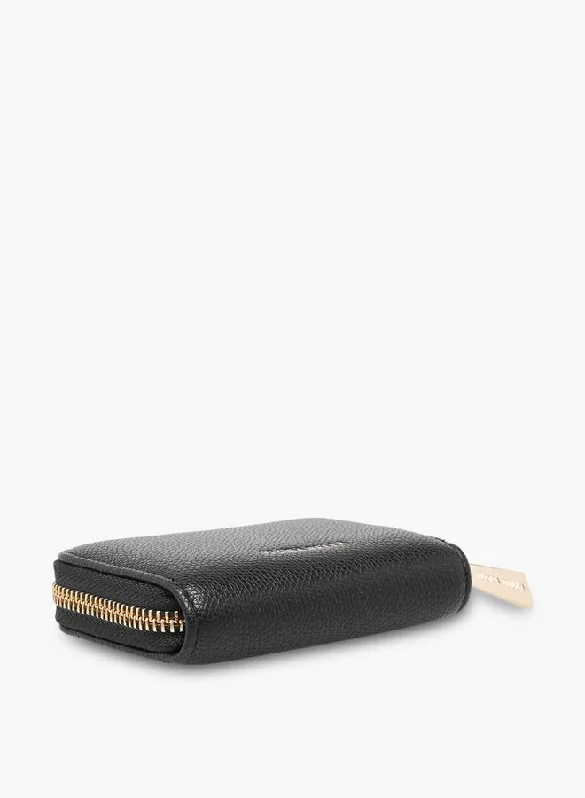 Flora Bella By Shoexpress BLACK Textured Wallet With Zip Closure for Women | Best Price UAE